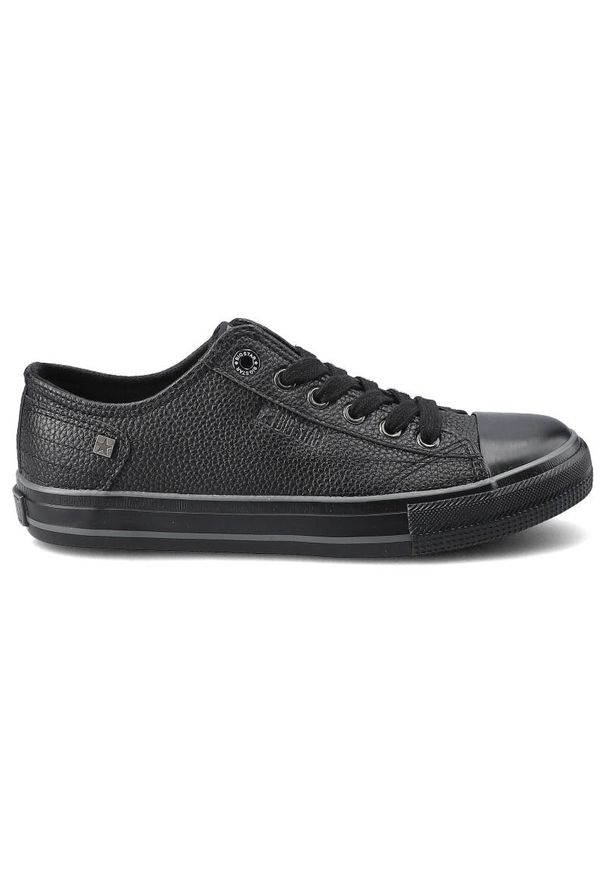 Big-Star - Czarne Trampki Big Star Damskie Wygodne Buty. Kolor: czarny. Materiał: skóra ekologiczna, materiał, guma. Szerokość cholewki: normalna. Wzór: aplikacja