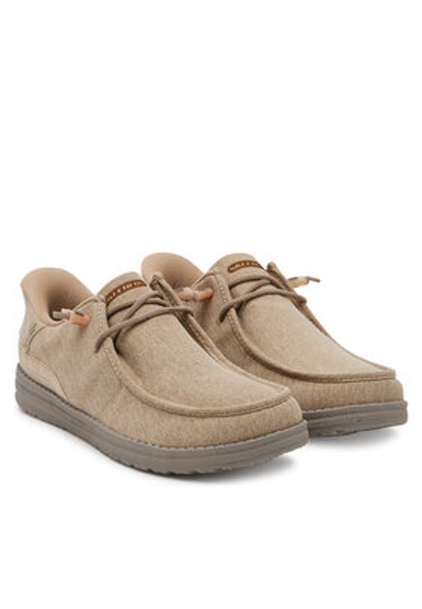 skechers - Skechers Mokasyny Melson-Coronado 210959/TPE Beżowy. Kolor: beżowy. Materiał: materiał