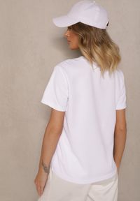 Renee - Biały T-shirt z Nadrukiem w Kształcie Serca Palalea. Okazja: na co dzień. Kolor: biały. Wzór: nadruk. Styl: klasyczny, casual #3