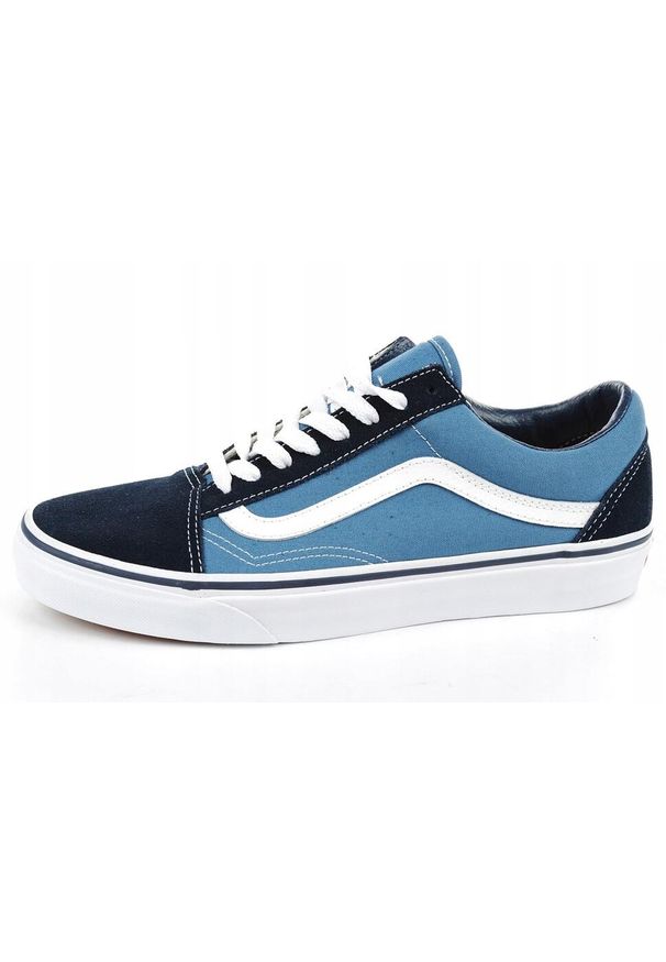 Buty trampki sportowe męskie Vans Old Skool. Kolor: wielokolorowy, niebieski, czarny. Materiał: materiał, skóra, tkanina. Szerokość cholewki: normalna. Styl: sportowy