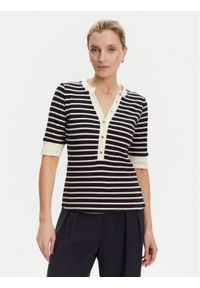 Guess Sweter W5YP20 KCZ82 Granatowy Regular Fit. Kolor: niebieski. Materiał: wiskoza