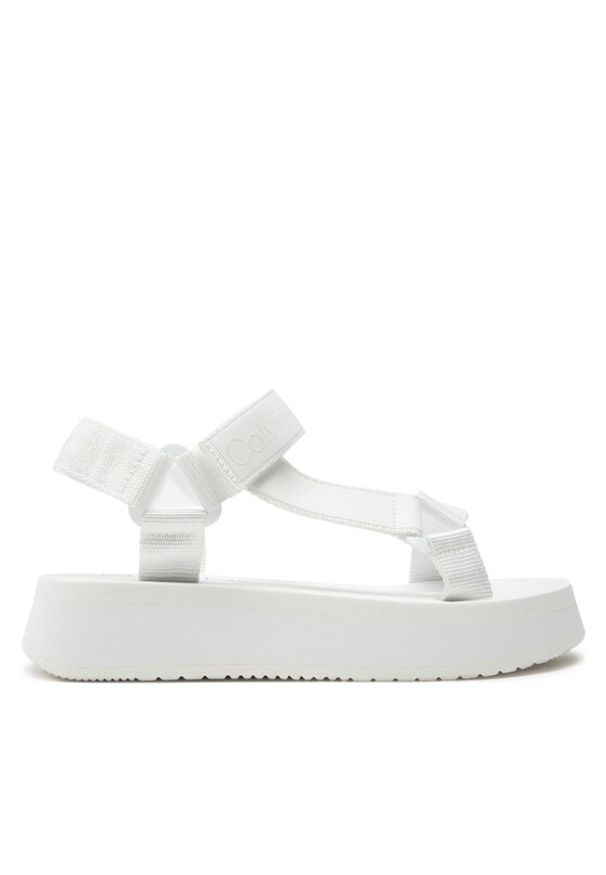 Calvin Klein Jeans Sandały Sandal Velcro Webbing Dc YW0YW01353 Biały. Kolor: biały