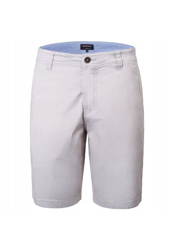 Męskie Szorty, Krótkie Spodenki - Pako Jeans - Beżowe. Kolor: wielokolorowy, beżowy, brązowy. Materiał: bawełna, elastan. Długość: krótkie. Sezon: lato. Styl: klasyczny
