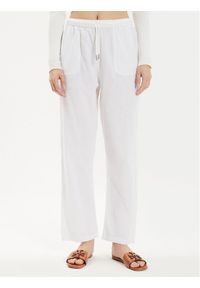Regatta Spodnie materiałowe Corso RWJ298 Biały Relaxed Fit. Kolor: biały. Materiał: bawełna