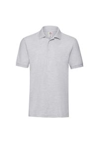 FRUIT OF THE LOOM - Koszulka Polo Premium Unisex Dla Dorosłych. Typ kołnierza: polo. Kolor: szary
