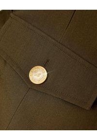 ALEXANDRE VAUTHIER - Brązowe spodnie z kieszeniami. Stan: podwyższony. Kolor: brązowy. Materiał: materiał. Wzór: moro. Styl: militarny #6
