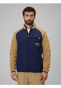 4f - 4F Polar regular ze stójką męski - beżowy XL. Typ kołnierza: kołnierzyk stójkowy. Kolor: beżowy. Materiał: polar #1