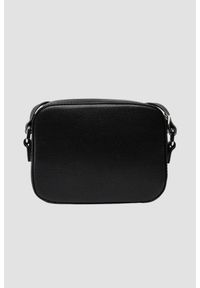 Valentino by Mario Valentino - VALENTINO Mała czarna torebka o teksturze skóry z ozdobnym V divina haversack. Kolor: czarny. Materiał: skórzane #6