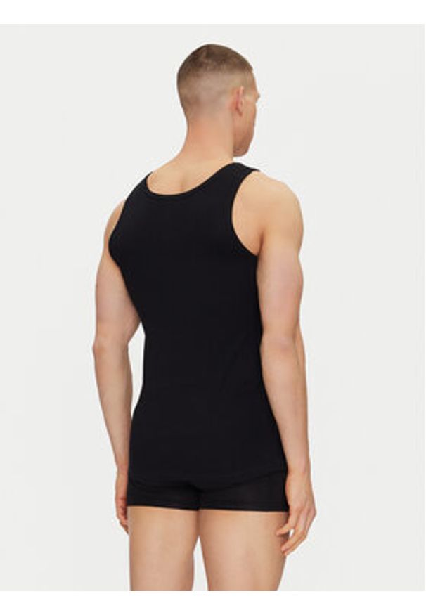 Resteröds Komplet 2 tank topów 7027 1 Czarny Slim Fit. Kolor: czarny. Materiał: bawełna