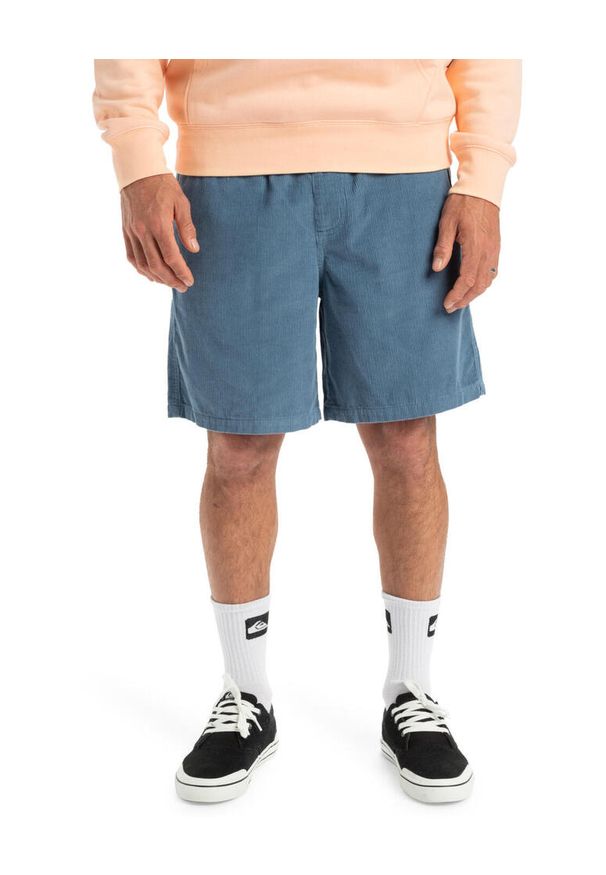 Quiksilver - Szorty z kordu dla Mężczyzn TAXER 18" Niebieski. Kolor: szary, niebieski, wielokolorowy. Materiał: materiał, bawełna. Długość: krótkie. Sezon: lato