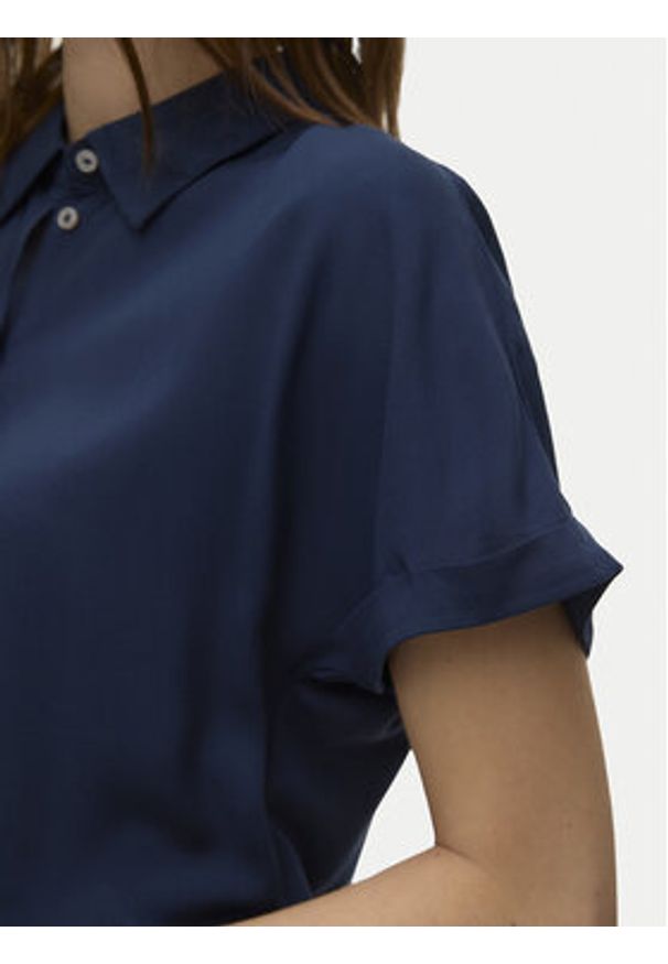 Vero Moda Koszula Alice 10342668 Granatowy Regular Fit. Kolor: niebieski. Materiał: wiskoza