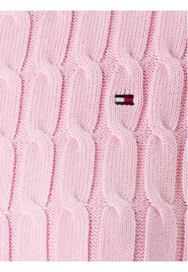 TOMMY HILFIGER - Tommy Hilfiger Sweter WW0WW45656 Różowy Regular Fit. Kolor: różowy. Materiał: bawełna
