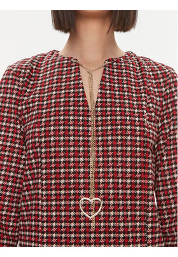 Liu Jo Sukienka codzienna MF3413 J4050 Czerwony Regular Fit. Okazja: na co dzień. Kolor: czerwony. Materiał: syntetyk. Typ sukienki: proste. Styl: casual