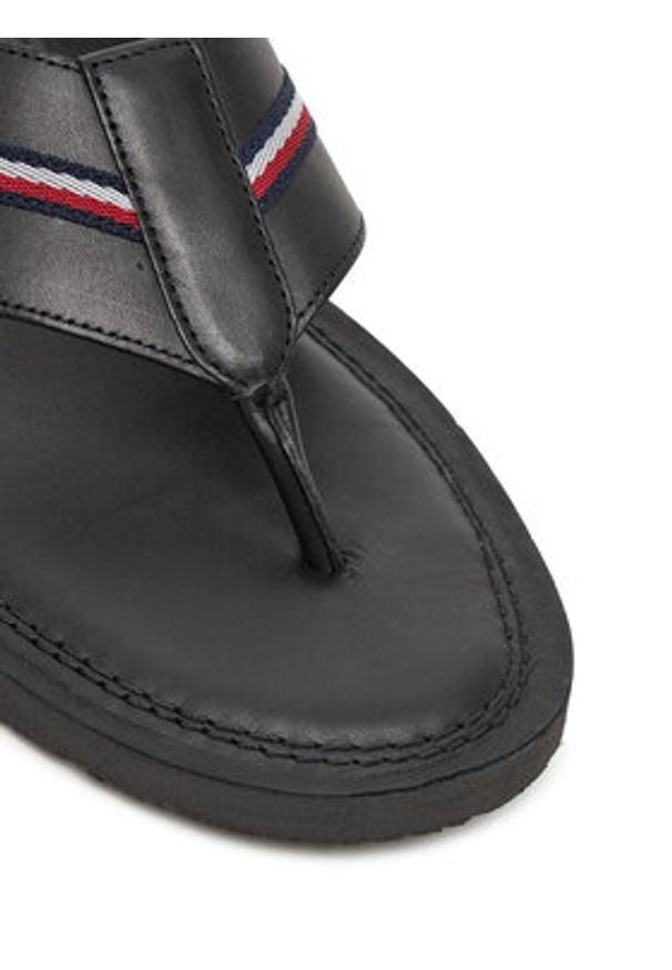 TOMMY HILFIGER - Tommy Hilfiger Japonki Core Hilfiger Toe Post Lh Sandal FM0FM05416 Czarny. Kolor: czarny. Materiał: skóra