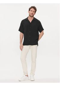 Jack & Jones - Jack&Jones Koszula Jeff 12248386 Czarny Relaxed Fit. Kolor: czarny. Materiał: wiskoza #6