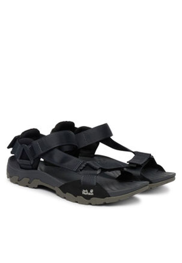 Jack Wolfskin Sandały Ridge A65590 Czarny. Kolor: czarny. Materiał: materiał