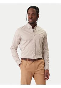 BOSS Koszula H-Roan 50556085 Beżowy Slim Fit. Kolor: beżowy. Materiał: bawełna #1
