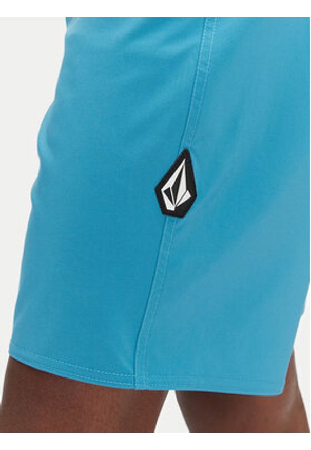 Volcom Szorty kąpielowe Lido Solid A0812416 Niebieski Regular Fit. Kolor: niebieski. Materiał: syntetyk