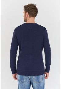 Tommy Jeans - TOMMY JEANS Granatowy sweter. Kolor: niebieski