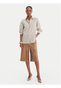 Marella Szorty skórzane Scoglio 2613431021 Beżowy Relaxed Fit. Kolor: beżowy. Materiał: skóra #5