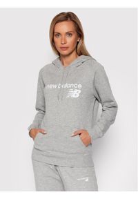 New Balance Bluza Classic Core Fleece WT03810 Szary Relaxed Fit. Kolor: szary. Materiał: syntetyk, bawełna