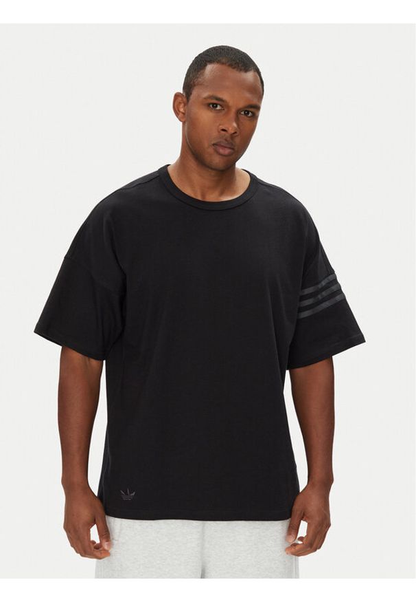 Adidas - adidas T-Shirt Neuclassics HZ3700 Czarny Oversize. Kolor: czarny. Materiał: bawełna