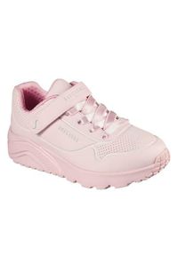 skechers - Buty do chodzenia dla dzieci Skechers Uno Lite Frosty Vibe. Okazja: na co dzień. Zapięcie: rzepy. Kolor: różowy. Materiał: syntetyk, materiał. Szerokość cholewki: normalna. Model: Skechers Sport. Sport: turystyka piesza
