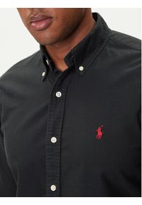 Polo Ralph Lauren Koszula Bsr 710772290 Czarny Custom Fit. Typ kołnierza: polo. Kolor: czarny. Materiał: bawełna
