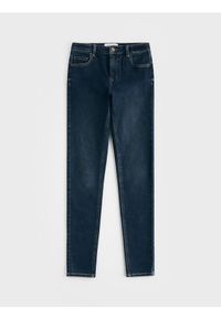 Reserved - Jeansy slim z dłuższą nogawką - granatowy. Kolor: niebieski. Długość: długie