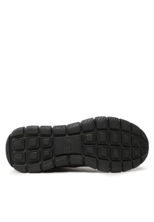 skechers - Skechers Sneakersy Syntac 232398/BBK Czarny. Kolor: czarny. Materiał: skóra