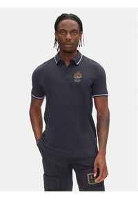 Aeronautica Militare Polo 251PO1850P191 Granatowy Slim Fit. Typ kołnierza: polo. Kolor: niebieski. Materiał: bawełna
