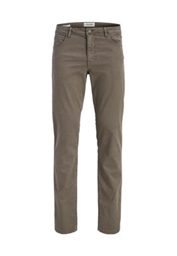 Jack & Jones Spodnie materiałowe Clark Finn 12293328 Brązowy Regular Fit. Kolor: brązowy. Materiał: bawełna