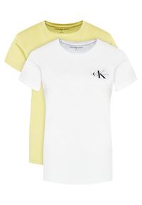 Calvin Klein Jeans Komplet 2 t-shirtów J20J219734 Żółty Slim Fit. Kolor: żółty. Materiał: bawełna
