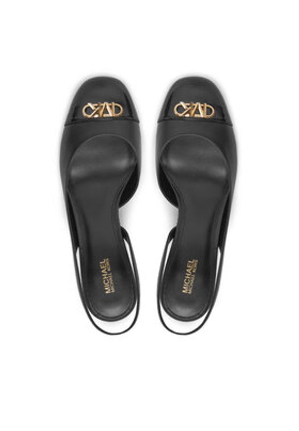 Michael Kors Sandały Perla Flex Toe Cap Pump 40R5PLMP1L Czarny. Kolor: czarny. Materiał: skóra