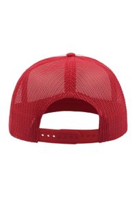 ATLANTIS - 5panelowa Czapka Trucker Unisex Snap 90s Flat Visor. Kolor: czerwony, biały, wielokolorowy