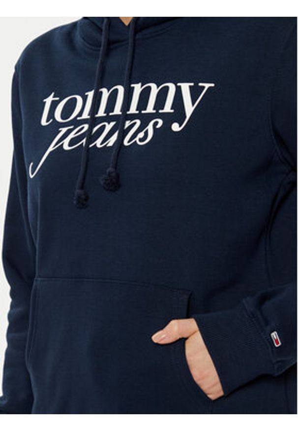 Tommy Jeans Bluza DW0DW20170 Granatowy Regular Fit. Kolor: niebieski. Materiał: bawełna