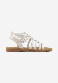 Renee - Białe Sandały w Stylu Rzymianek Addmea. Okazja: na co dzień. Zapięcie: sprzączka. Kolor: biały. Styl: elegancki, casual #6