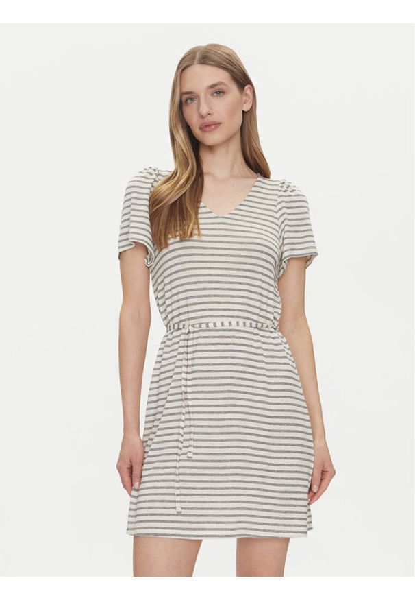 Vero Moda Sukienka letnia Gina 10325612 Beżowy Regular Fit. Kolor: beżowy. Materiał: syntetyk, wiskoza. Sezon: lato