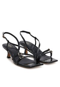 Aldo Sandały Harlie 13966717 Czarny. Kolor: czarny. Materiał: skóra