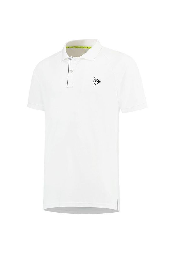 DUNLOP - Koszulka tenisowa męska Dunlop Club Polo z kołnierzykiem. Typ kołnierza: polo. Kolor: biały. Sport: tenis