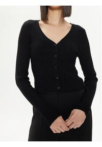 Vero Moda Kardigan Glory 10300305 Czarny Slim Fit. Kolor: czarny. Materiał: wiskoza