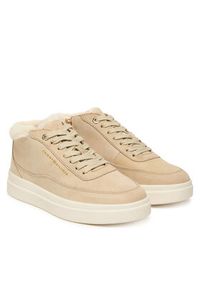 TOMMY HILFIGER - Tommy Hilfiger Sneakersy Modern Court Sneaker Mc Wl FW0FW09000 Beżowy. Kolor: beżowy. Materiał: skóra