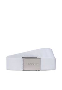 Lacoste Pasek Męski RC2012 Biały. Kolor: biały. Materiał: materiał #1