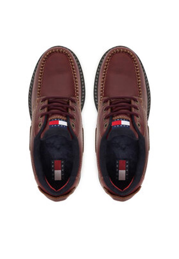 Tommy Jeans Półbuty Archive '01 Boat Shoe Leather EM0EM01651 Brązowy. Kolor: brązowy. Materiał: skóra