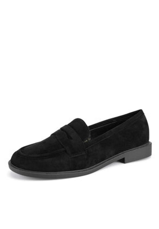 DeeZee Mokasyny 8-124-9 Czarny. Kolor: czarny. Materiał: materiał