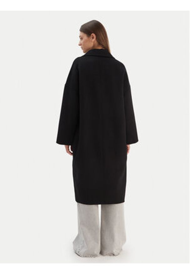 ViCOLO Płaszcz wełniany TF0003 Czarny Regular Fit. Kolor: czarny. Materiał: syntetyk