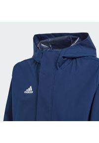 Adidas - Entrada 22 All-Weather Jacket. Kolor: niebieski. Materiał: materiał