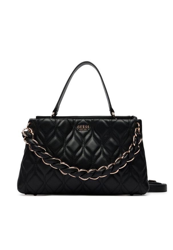 Guess Torebka Maxine HWQG97 33050 Czarny. Kolor: czarny. Materiał: skórzane