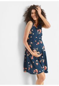 Sukienka shirtowa ciążowa w kwiaty bonprix ciemnoniebieski w kwiaty. Kolekcja: moda ciążowa. Kolor: niebieski. Wzór: kwiaty #4
