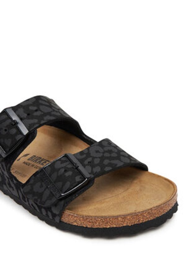 Birkenstock Klapki Arizona 1030563 Czarny. Kolor: czarny. Materiał: skóra